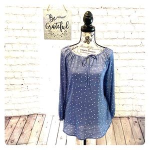 Large Fred David polka dot blouse